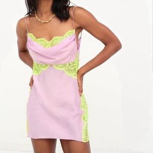 For Love & Lemons Silky Slip Dress, Large